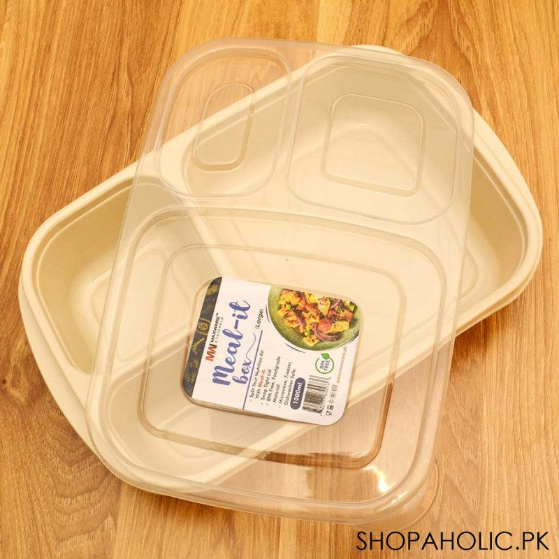 3 Portion Meal-it Box with lid - 1000ml