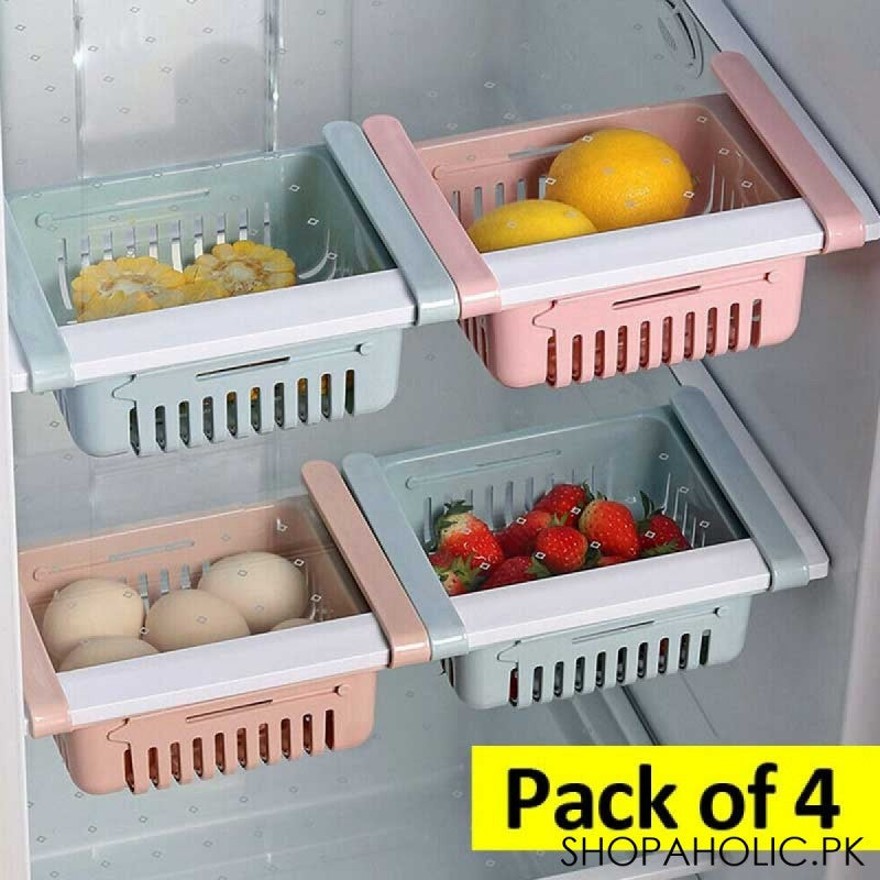 (Pack of 4) Imperial Adjustable Fridge Storage Basket