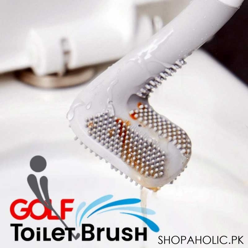 Golf Toilet Cleaning Brush with Hook