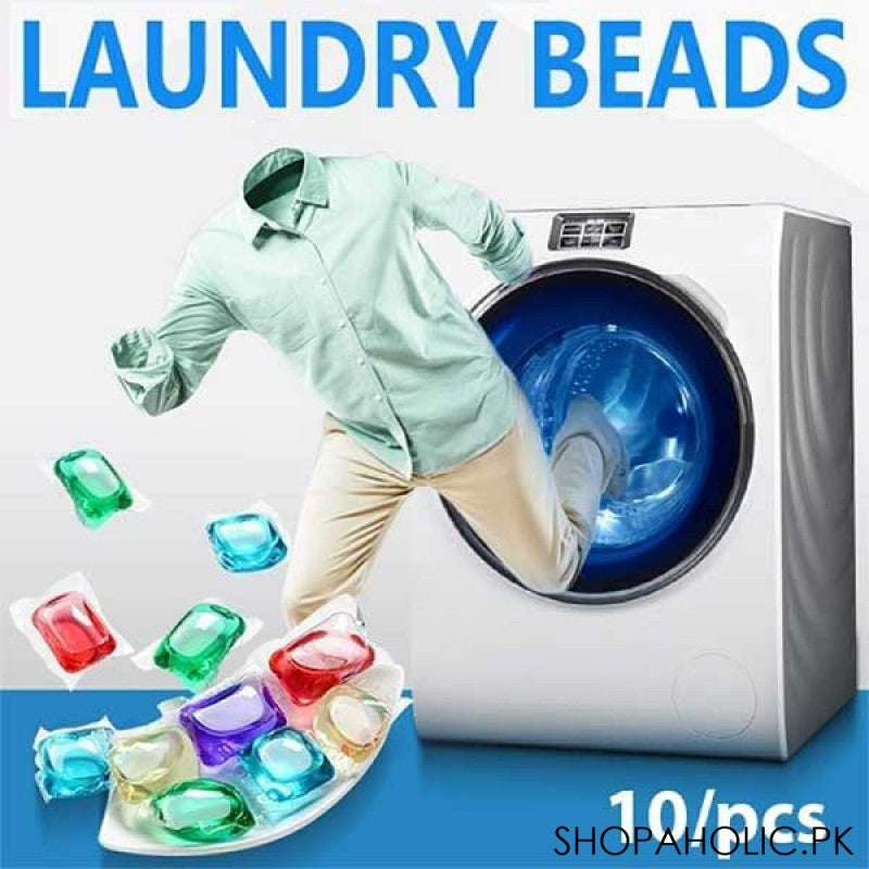 10 Pcs Laundry Gel Bead Capsules For Clothes Washing Machine Wash Cleaning