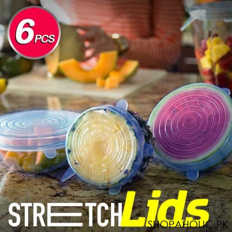 6 Pcs Silicone Stretch Lids