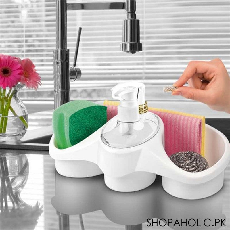 Tidy Soap Dispensing Sponge Holder