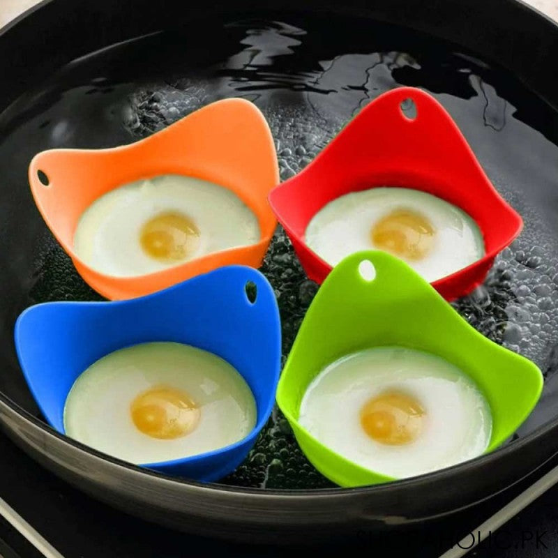 (Pack of 4) Silicone Egg Poacher