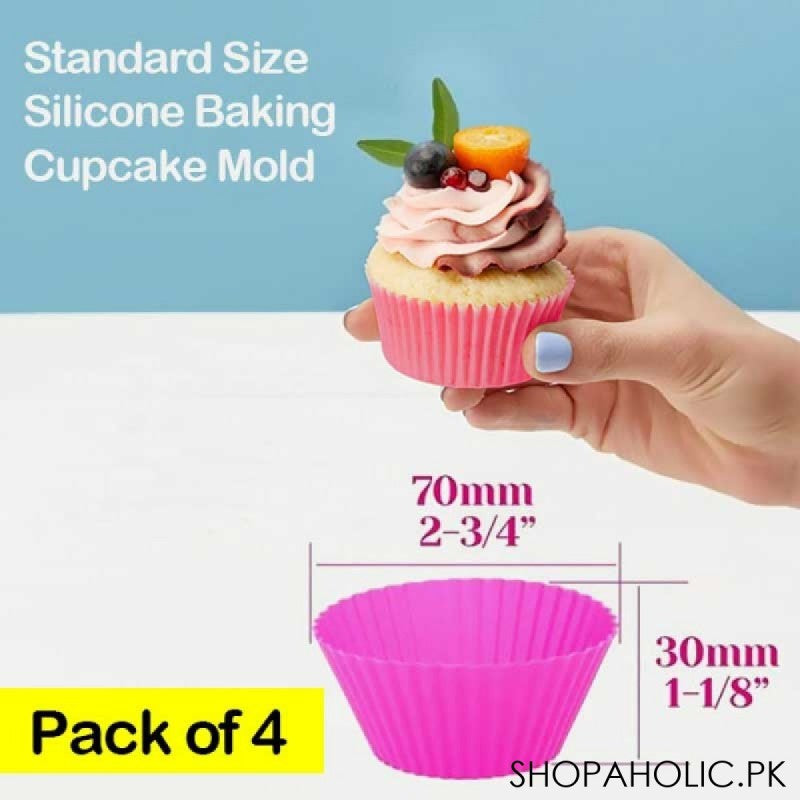 (Pack of 4) Silicone Cupcake Molds