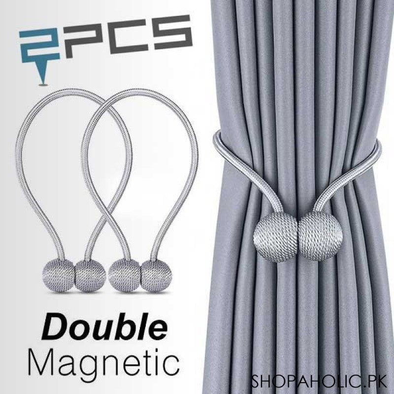 (Pack of 2) Curtain Magnetic Tie Rope