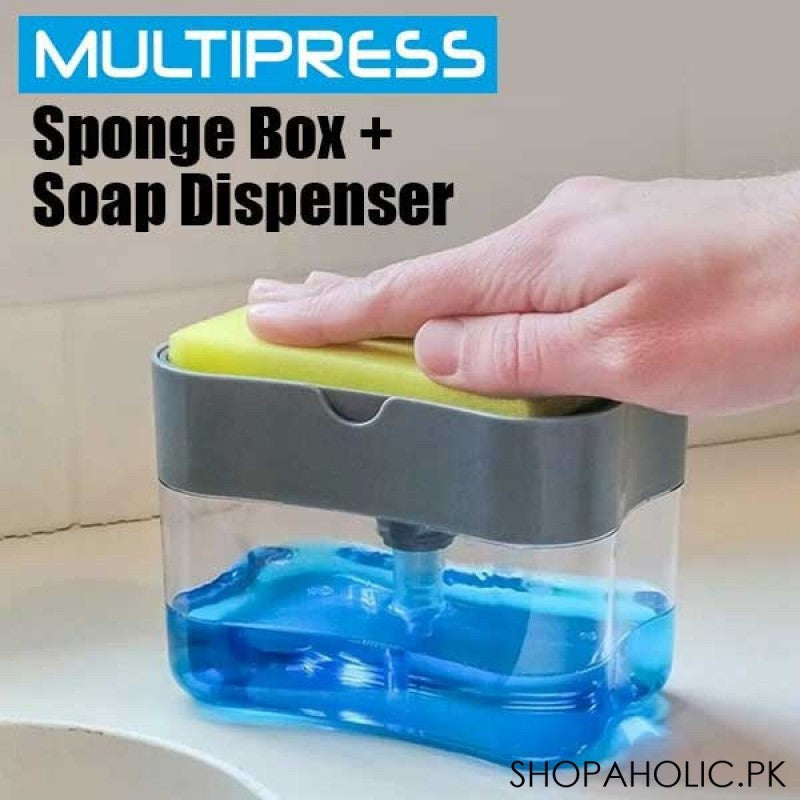 Multi Press Soap Dispenser + Sponge Box