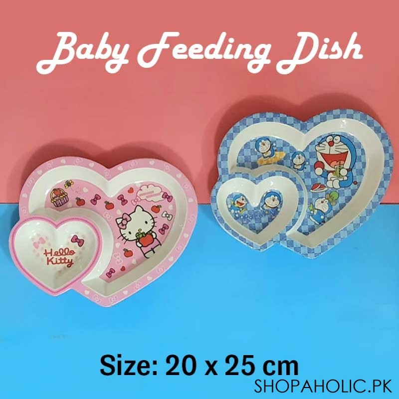 Heart Shape Baby Feeding Dish (1 Piece)