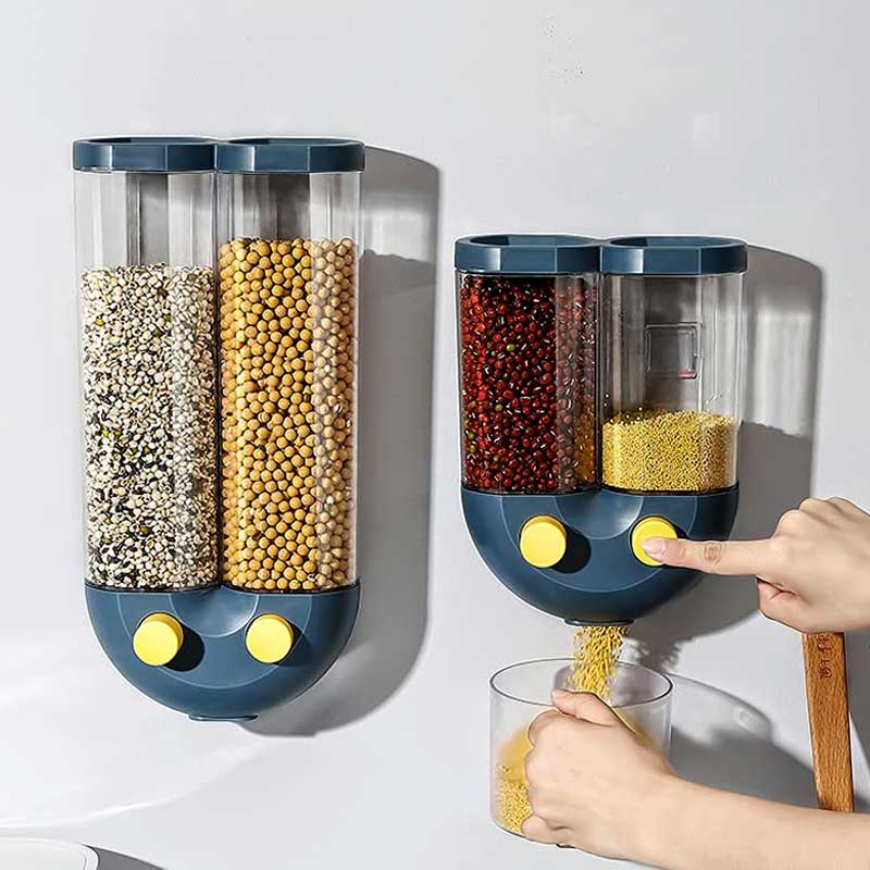 Wall-Mounted Double Sided U-Shape Cereal and Pulses Dispenser